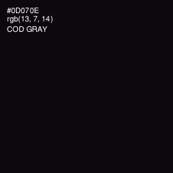 #0D070E - Cod Gray Color Image